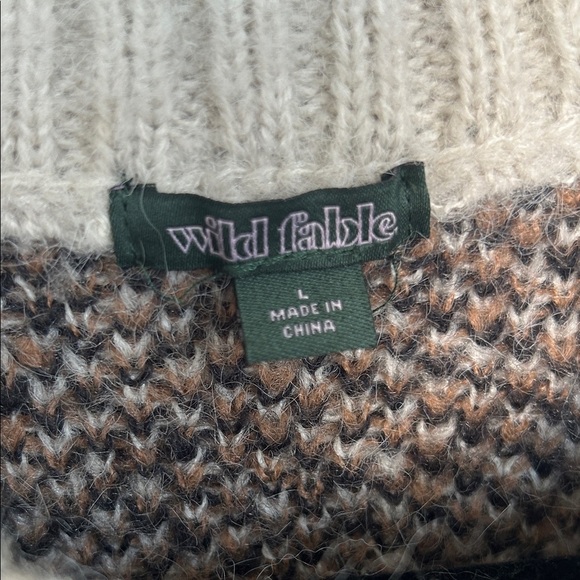 Wild Fable Leopard Print Crew Neck Sweater - Picture 3 of 8